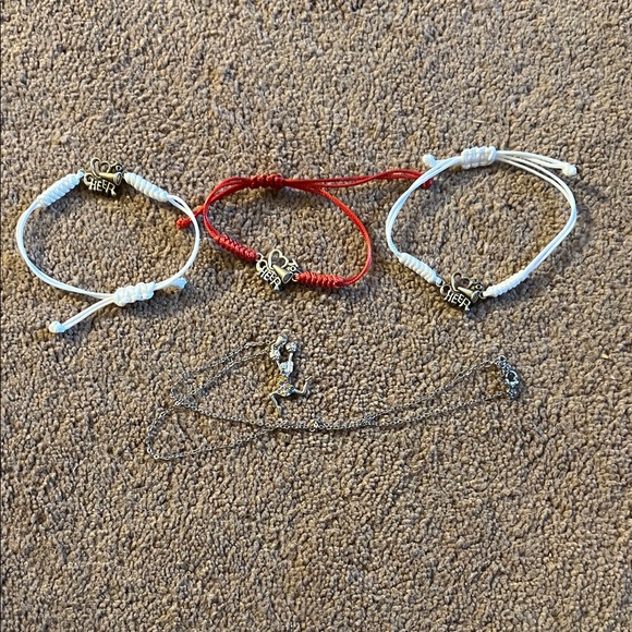 Cheer Bracelets and Necklace Set - Picture 1 of 5